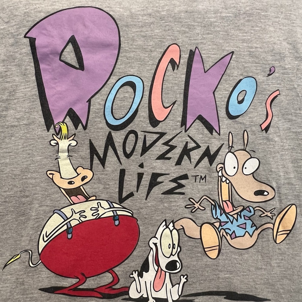 Rocko's Modern Life Mens T-Shirt - Rocko, Spunky & Heffer Wolfe Size Medium
